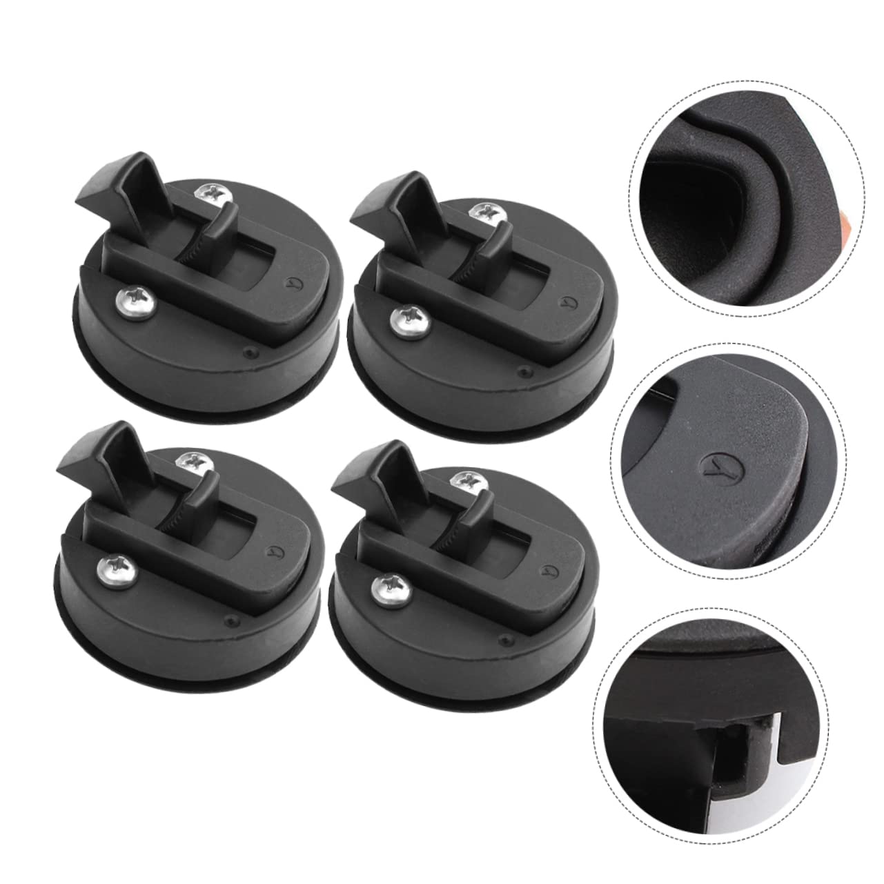 4-Piece Heavy Duty Marine Cabinet Door Lock Set - Anti-Slam ABS RV Furniture & Boat Hatch Latches for Yacht, Cabinets & Security Gates | Perfect for Marine, RV, and Home Storage Safety