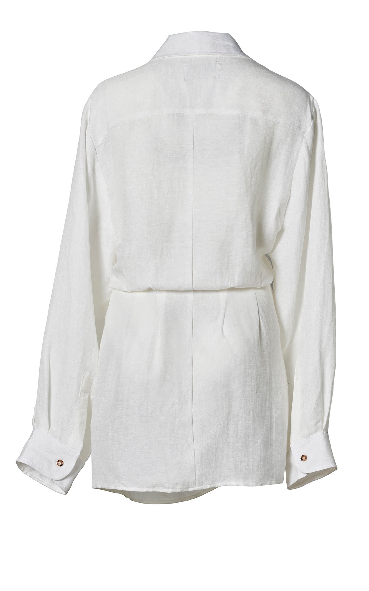 L.A. Button Down Wrap Mini Dress - Women's Cupro Linen Blend Short Sleeve Summer Dress for Beach, Vacation & Casual Outings