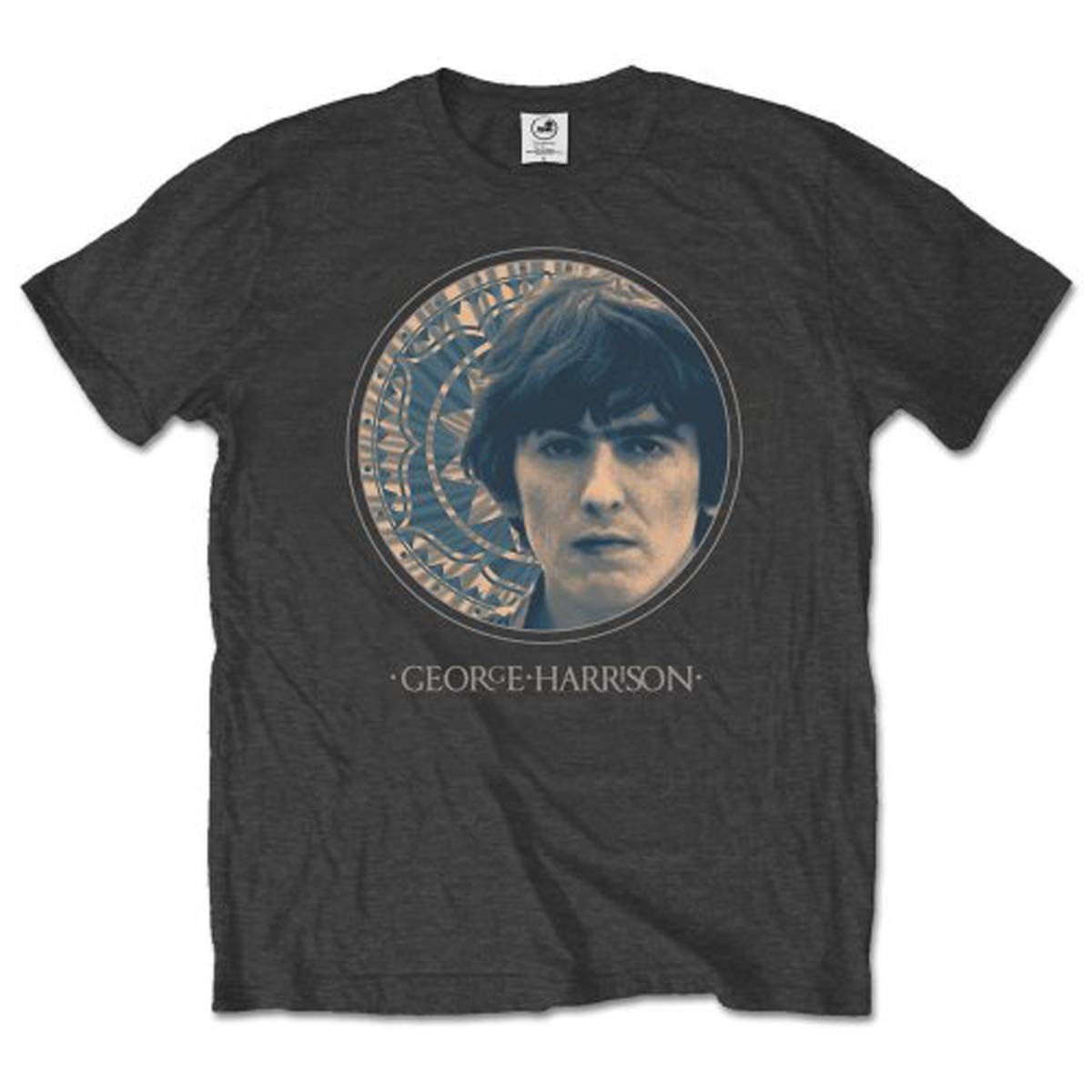 Men's Circular Portrait Graphic T-Shirt - Charcoal Grey - Large Size | Casual Wear, Street Style & Everyday Outfits