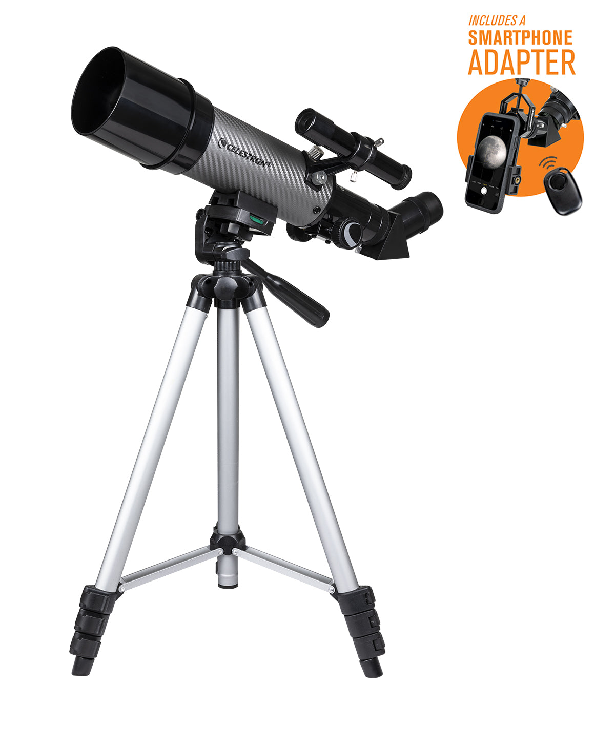 Travel Scope 60 DX Portable Telescope with Smartphone Adapter - Compact Astronomy Telescope for Adults & Kids, Perfect for Stargazing, Bird Watching & Outdoor Adventures