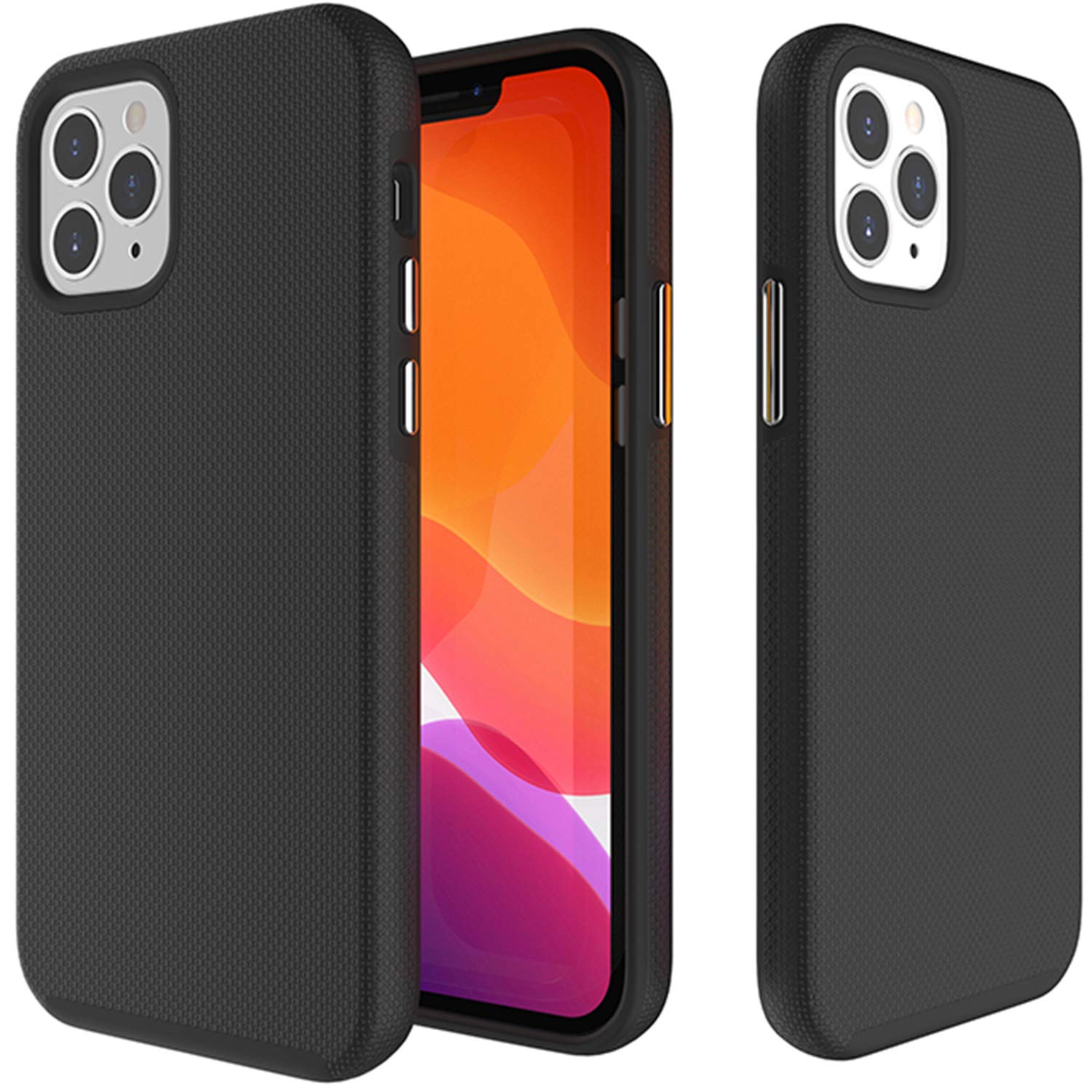 Slim Protective Case for Apple iPhone 12 & iPhone 12 Pro (6.1 Inch) - Dual Layer Shockproof Cover with Military-Grade Protection - Matte Black | Perfect for Outdoor Activities, Work & Everyday Use