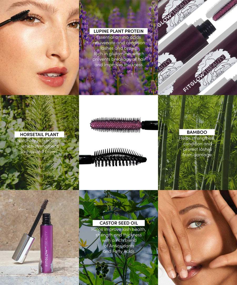 FITGLOW BEAUTY Sky High Lifting Primer & Mascara Duo - Volumizing & Lengthening for Stunning Lashes | Perfect for Everyday Wear & Special Occasions