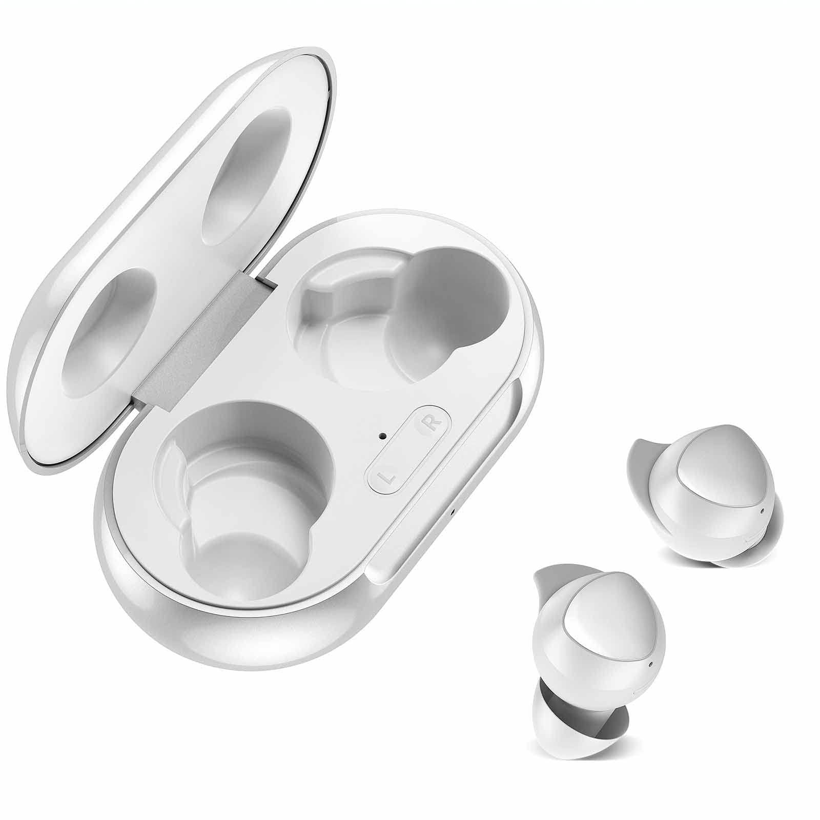 UrbanX Street Buds Plus True Wireless Earbuds for Tecno Camon 17P - Bluetooth 5.0 with Hands-Free Controls & Wireless Charging Case (White) - Perfect for Gym, Commuting & Outdoor Activities