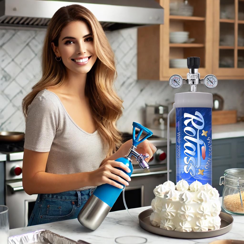Ultra Pure Whipped Cream Dispenser for Cooking - 2 Pack (2000g) | Perfect for Desserts, Coffee Toppings & Baking at Home