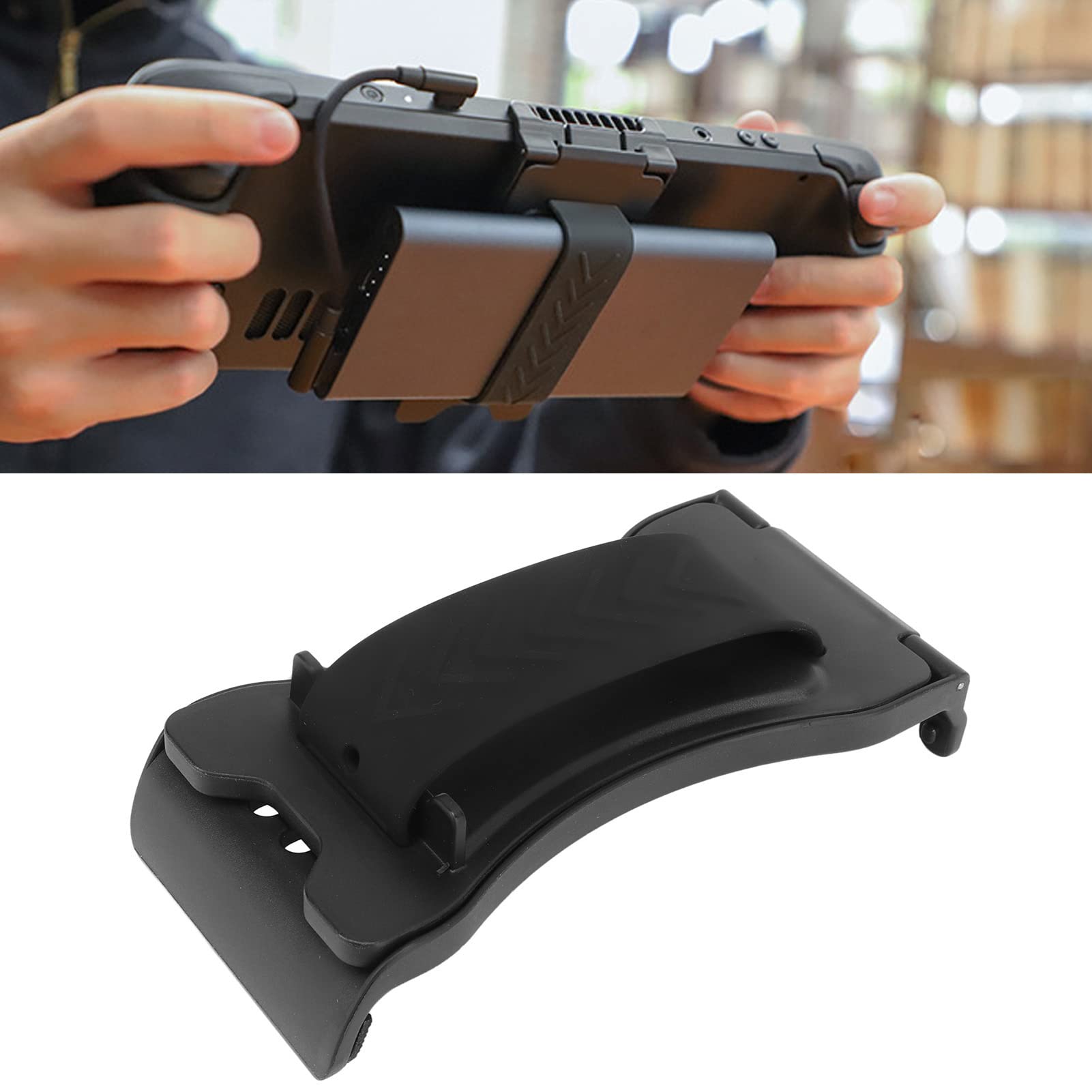 2 in 1 Steam Deck Holder & Power Bank Charging Stand - Foldable Desktop Mount with Adjustable Strap for Steam Deck - Perfect for Gaming, Travel & Home Use