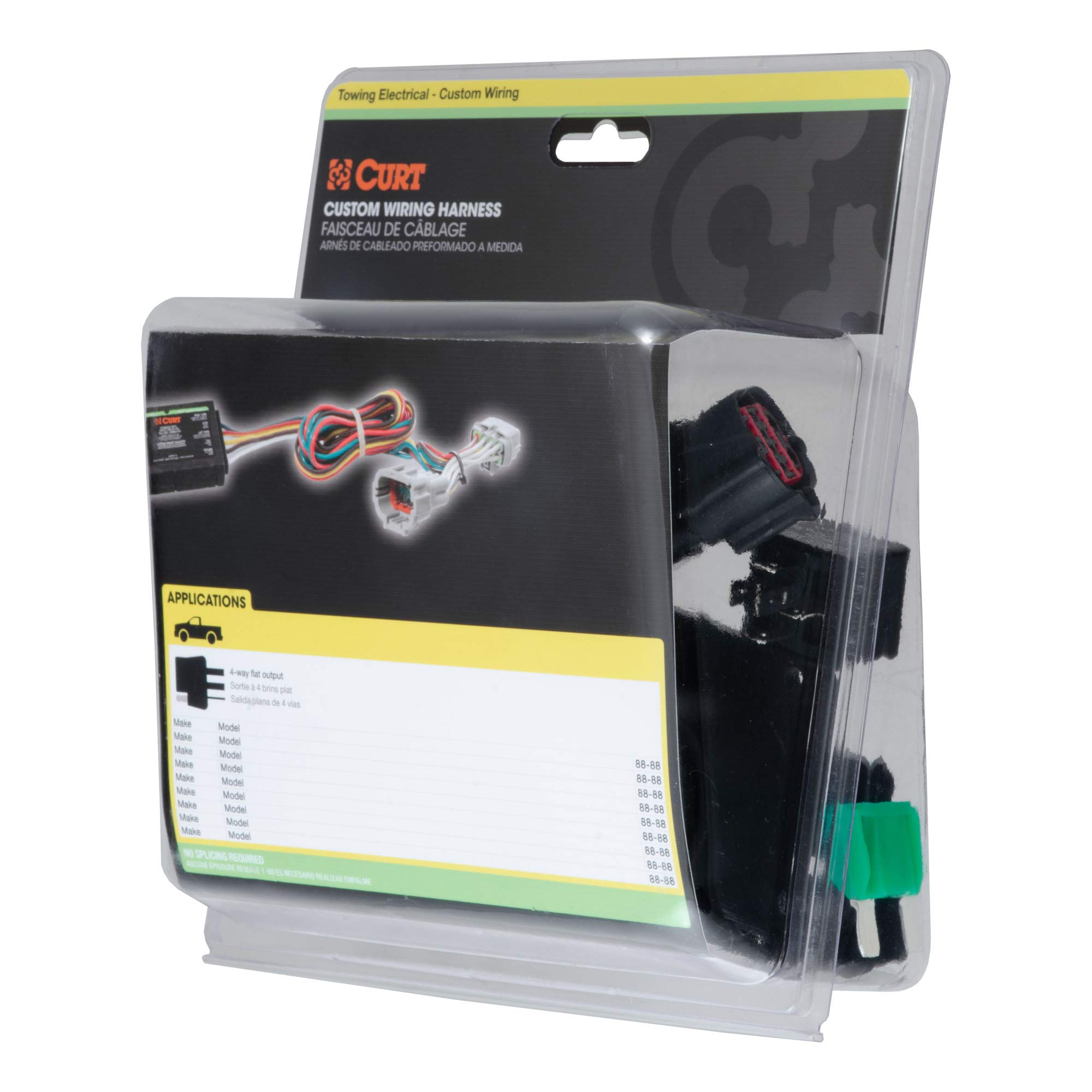 CURT 56421 7-Pin Trailer Wiring Harness for Honda Pilot & Passport - Vehicle-Side Custom RV Blade Connector - Black | Perfect for Towing Trailers, Campers & Boat Trailers