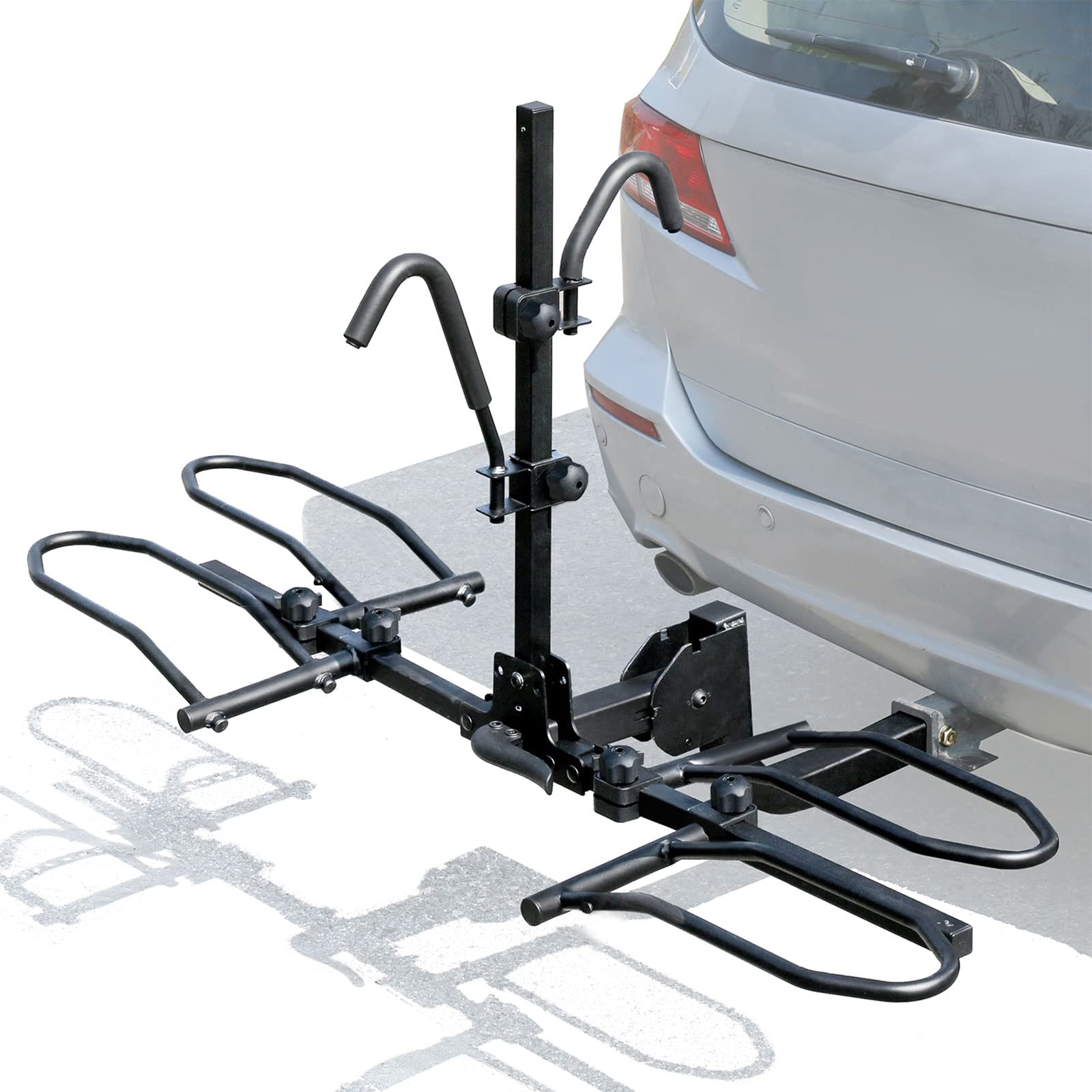 Leader Accessories 2-Bike Platform Style Hitch Mount Bike Rack - Foldable Tray Bicycle Carrier for Cars, Trucks, SUVs & Minivans with 2
