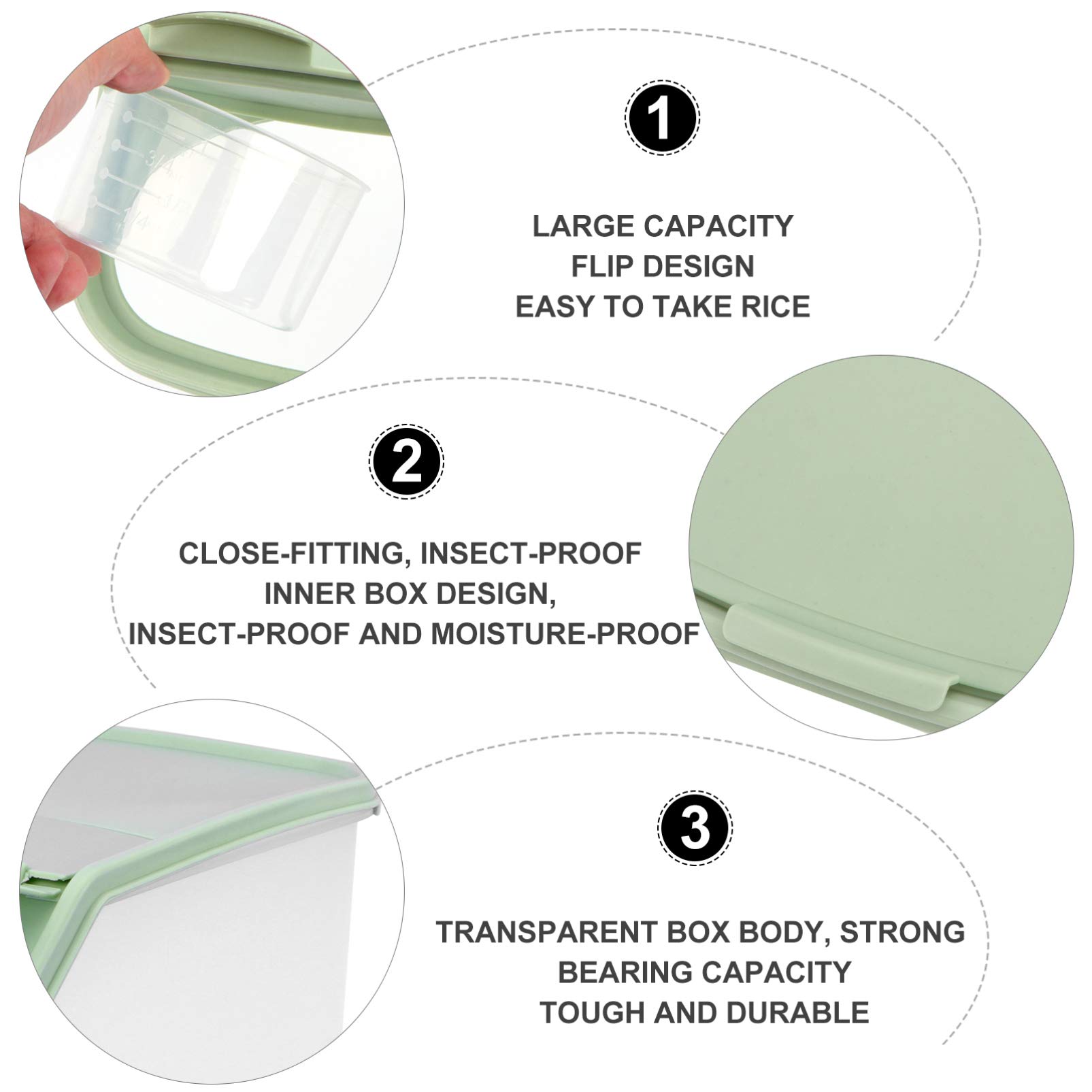 Airtight Pet Food Storage Container with Lid - Large Rice & Dry Food Dispenser for Kitchen Pantry Organization | Perfect for Dog Food, Cereal, Grains & Bulk Food Storage