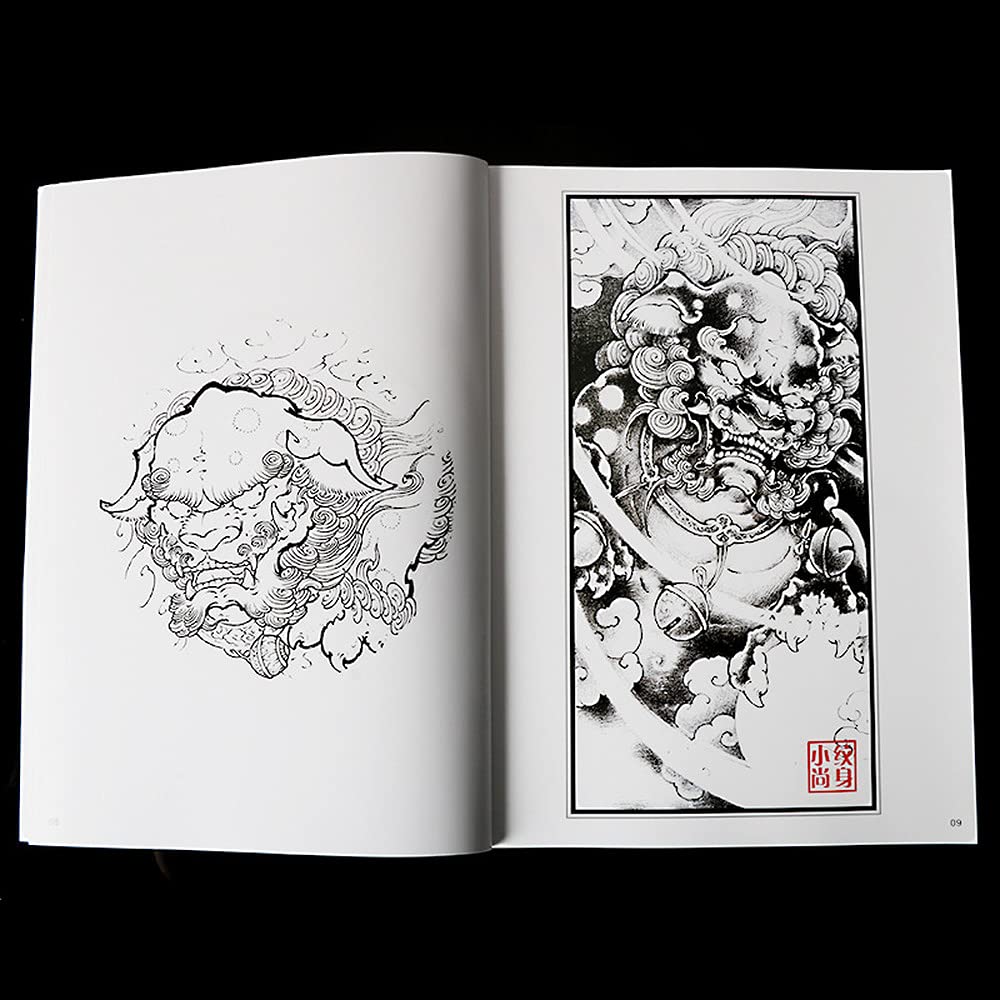 Tattoo Design Book: Guanyin Buddha, Dragon & Koi Fish Sketch Patterns for Tattoo Artists – Perfect for Tattoo Inspiration, Body Art & Sketching Practice