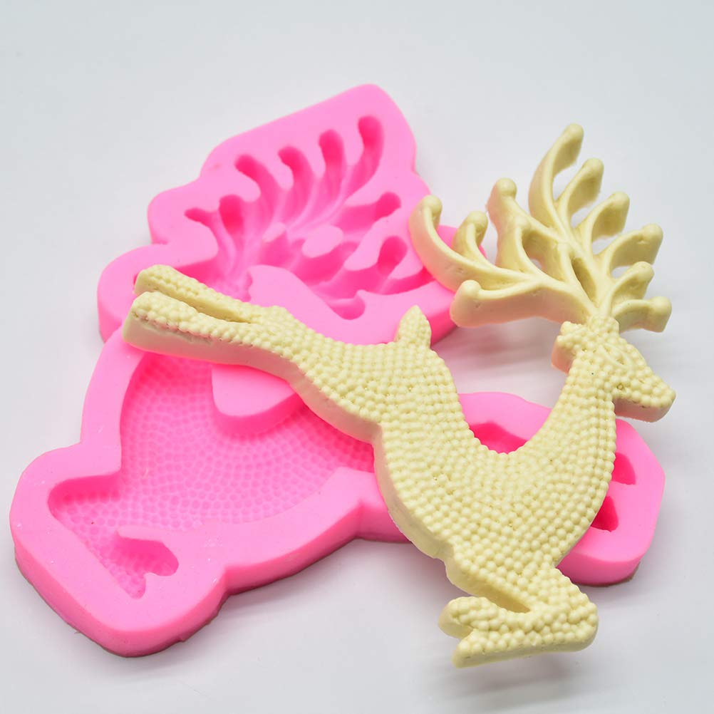 Premium Silicone Baking Mold Set - Deer Cake Fondant Molds for DIY Desserts, Cupcakes & Chocolate Making - Perfect for Birthday Parties, Wedding Cakes & Holiday Baking