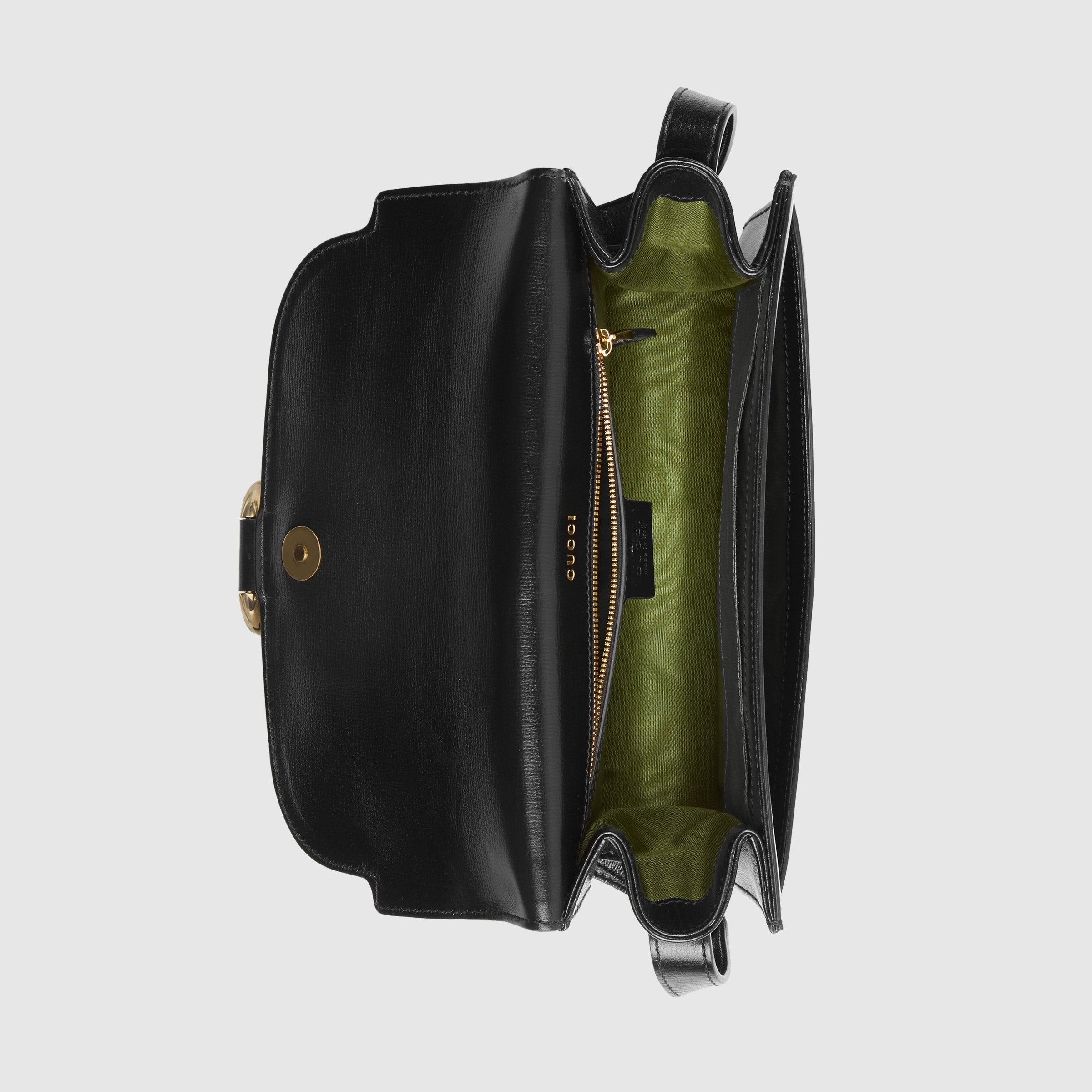 Gucci Small Leather Shoulder Bag for Women - Black Crossbody Purse | Perfect for Work, Travel & Evening Out