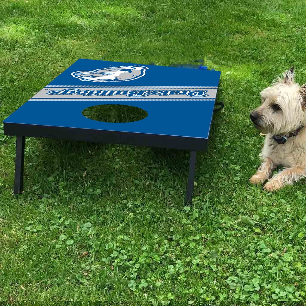 Drake University Cornhole Bag Toss Game Set - Official College Team Logo Outdoor Lawn Game for Tailgating, Backyard Parties & Picnics - Perfect Gift for Alumni and Fans