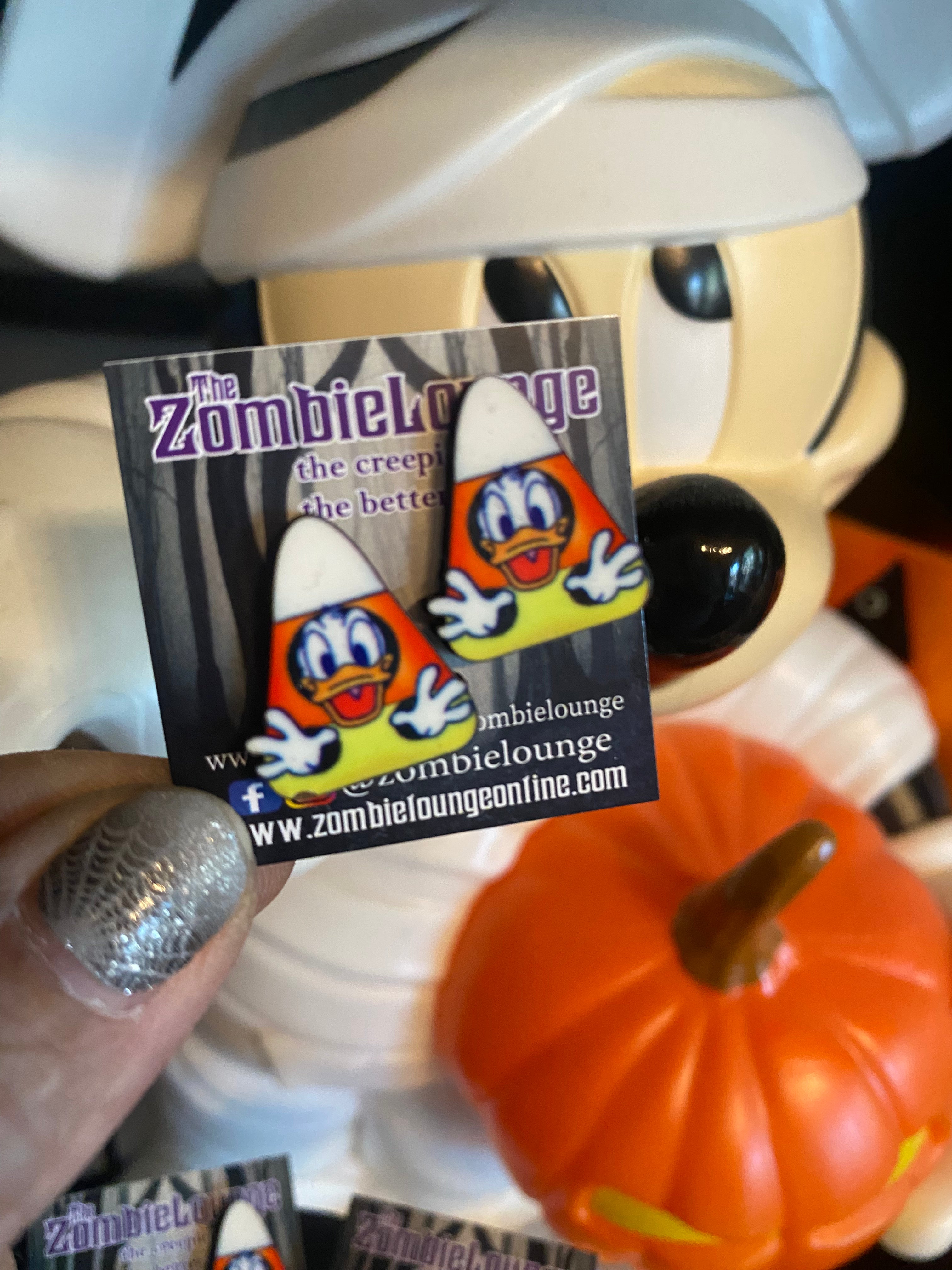 Candy Corn Duck Earrings - Halloween Jewelry, Fun Duckling Dangle Earrings for Women, Girls - Perfect for Halloween Costumes, Parties & Gifts