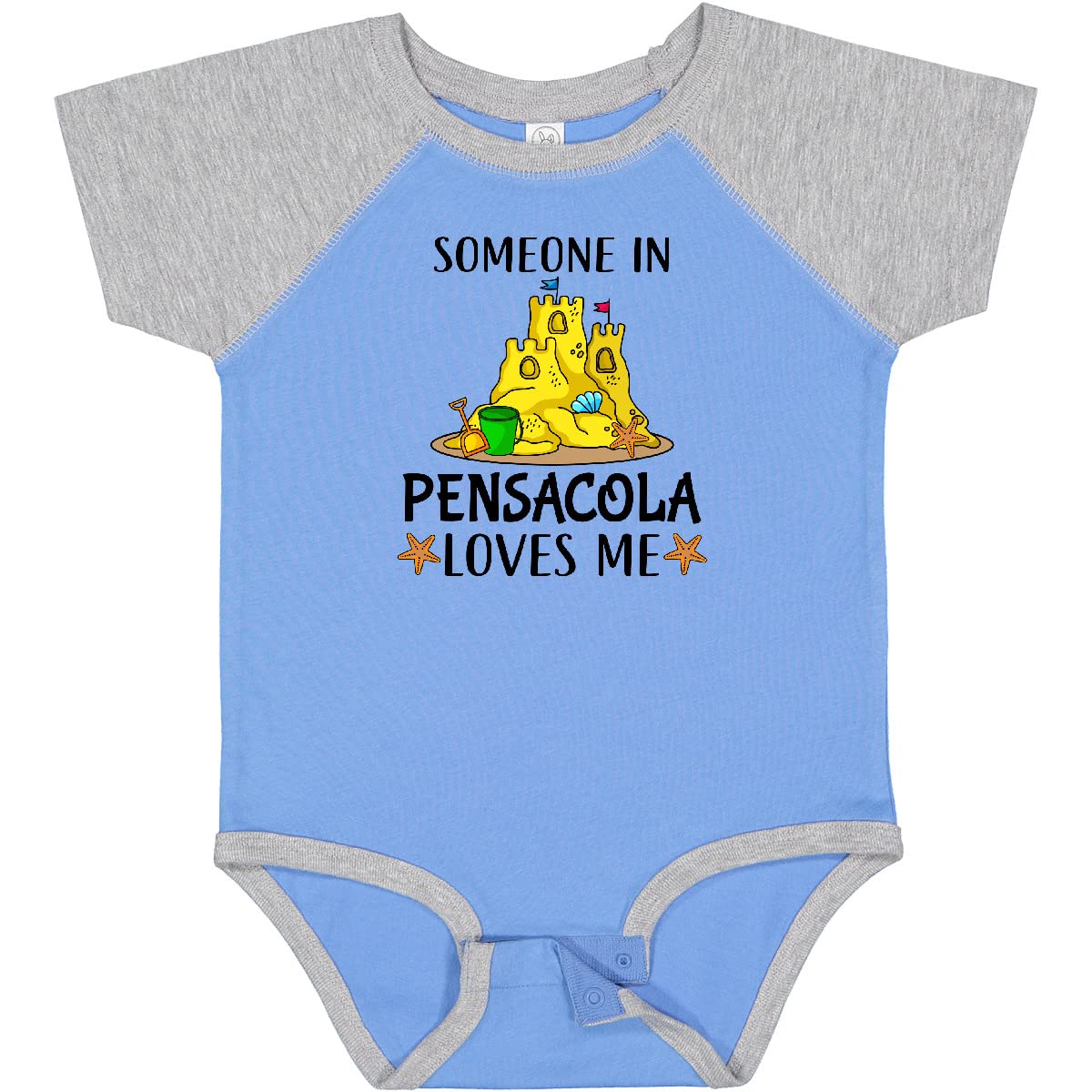 Inktastic 'Someone in Pensacola Loves Me' Beach Vacation Baby Bodysuit - Cute Florida-Themed Outfit for Infants, Toddler Beachwear, Summer Family Trip Souvenir
