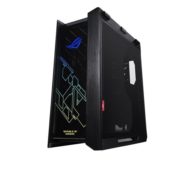 ASUS ROG Strix Helios GX601 RGB Gaming PC Case - Mid-Tower E-ATX Compatible with USB 3.1, Tempered Glass Side Panel, Aluminum/Steel Build & 4 Pre-Installed Fans | Perfect for High-End Gaming Rigs, Streaming Setups & Custom Water Cooling Systems (Black)