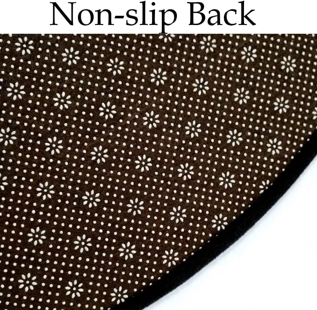 Large 5ft Round Boho Rug Pad - Non-Slip Washable Area Rug with Mandala Print for Living Room & Bedroom | Home Decor Floor Mat for Yoga, Meditation & Bohemian Style Spaces