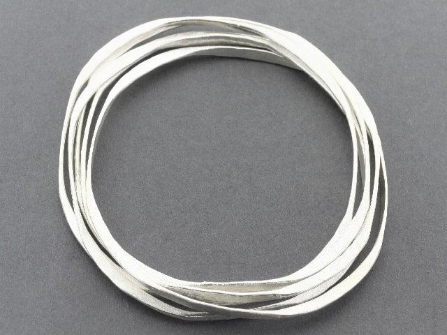 5 in 1 Adjustable Stackable Pure Silver Bangle Bracelet Set - Perfect for Layering, Gifting & Everyday Elegance
