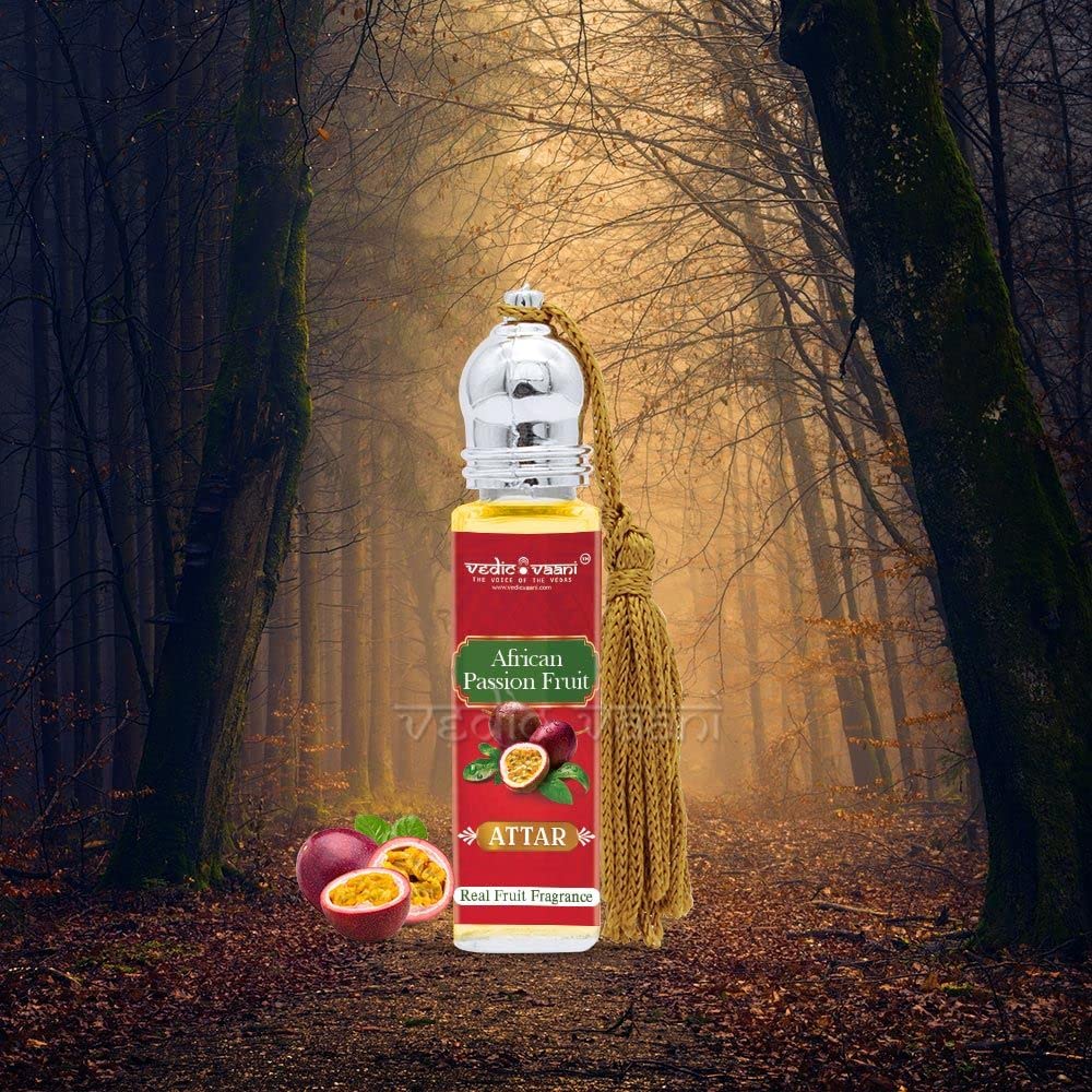 Vedic Vaani Natural African Passion Fruit Attar Perfume Oil - 7ml Long Lasting Fragrance for Women & Men | Aromatherapy, Meditation & Daily Wear