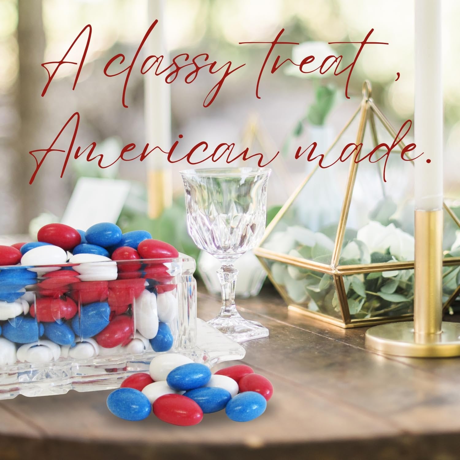 Patriotic Jordan Almonds Medley - 10 Lbs Bulk Candy for Weddings, Baby Showers & Patriotic Events - Red White & Blue Confectionery Treats