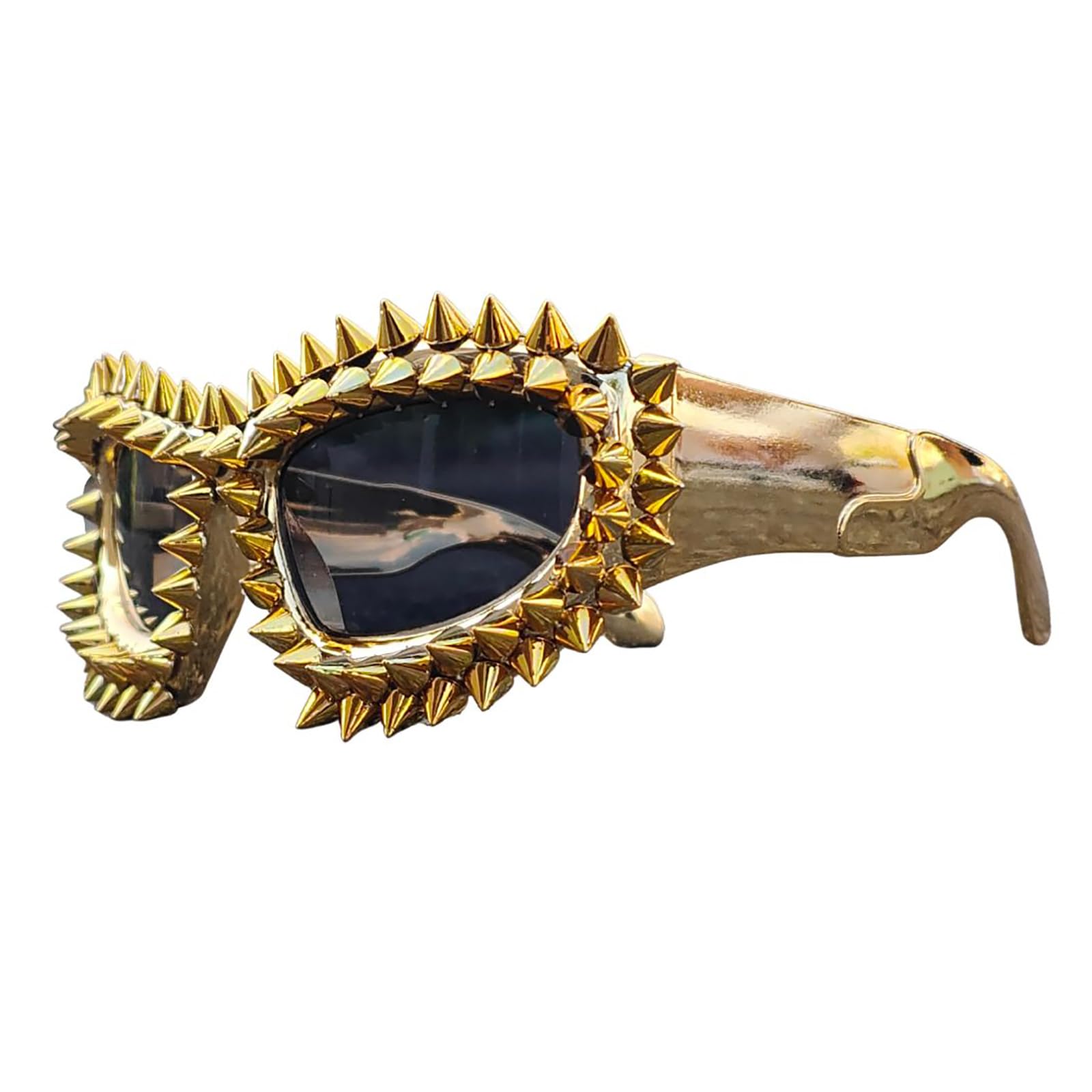 Sparkling Rhinestone Oversized Y2K Sunglasses for Women & Men - Punk Cat Eye Driving Glasses with Rivet Details | Perfect for Fashion, Parties, and Outdoor Activities