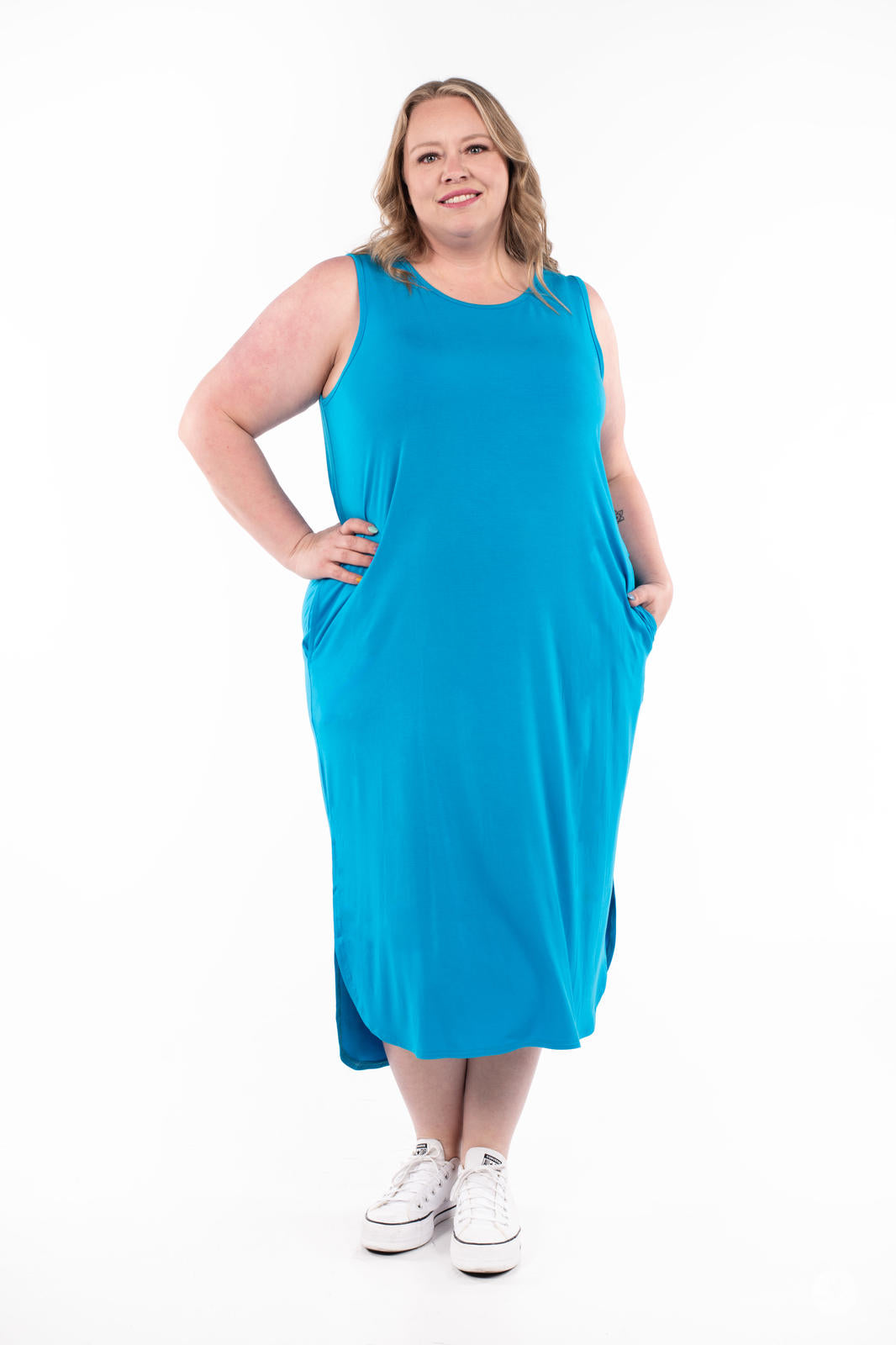 Women's Sleeveless Tank Dress - Summer Casual Flowy Loose Fit T-Shirt Dress - Perfect for Beach, Vacation, and Everyday Wear