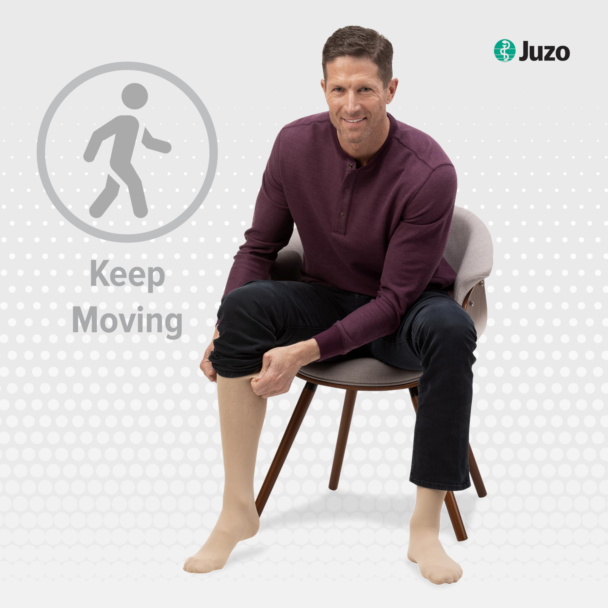 Juzo Soft 2002 Knee-High 30-40mmHg Compression Stockings with Silicone Band & Closed Toe for Women - Petite Size - Ideal for Varicose Veins, Swelling Relief & Post-Surgery Recovery