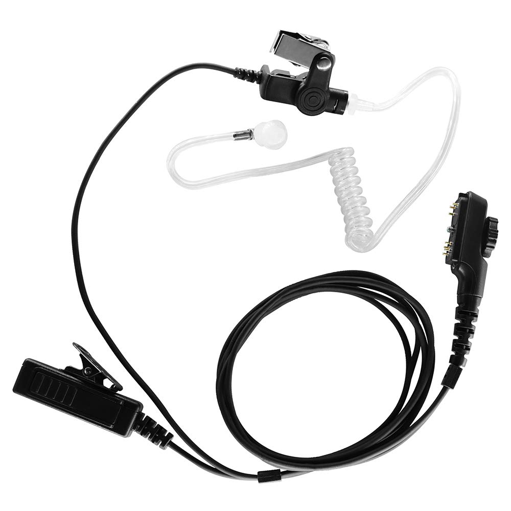 JUYODE PD782 Earpiece Headset - Compatible with Hytera PT580/PD702/PD780 Radios | Rugged Reinforced Cable & Noise Cancelling Mic | Clear Communication for Construction, Security & Outdoor Work