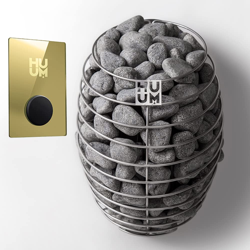HUUM Drop 9kW Sauna Heater with Wi-Fi Control - UKU Gold Series for Home Spa & Wellness Relaxation