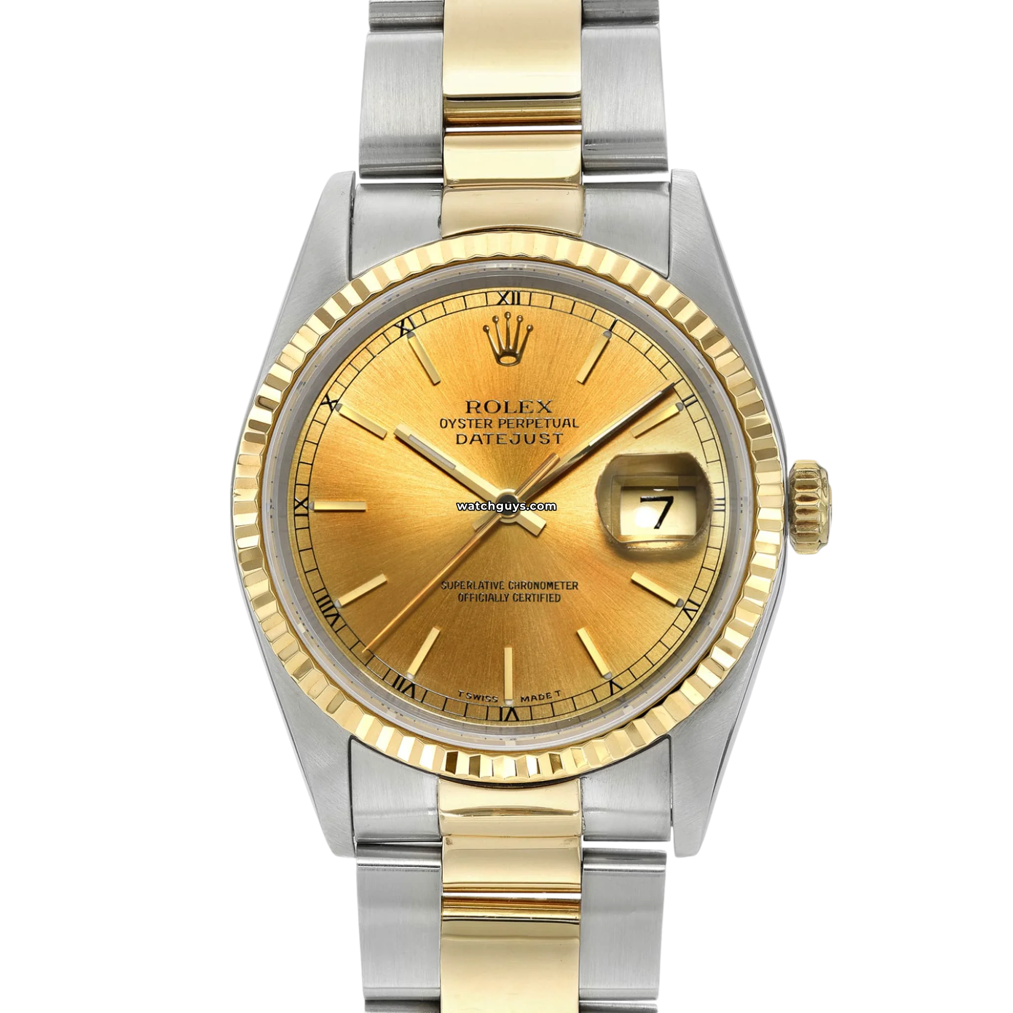 Rolex Datejust 16233 Men's Watch - 36mm Stainless Steel & Gold, Champagne Dial, Automatic Movement - Perfect for Business, Formal Events & Luxury Gifting
