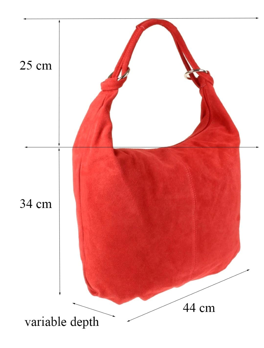Stylish Women's Hobo Shoulder Bag - Genuine Italian Suede Leather Handbag for Ladies | Perfect for Work, Travel & Everyday Use