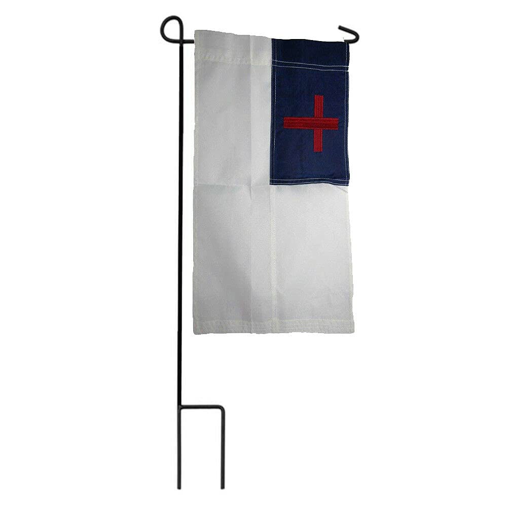 Christian Cross Garden Flag 12x18 - Embroidered 210D for Outdoor Decor
