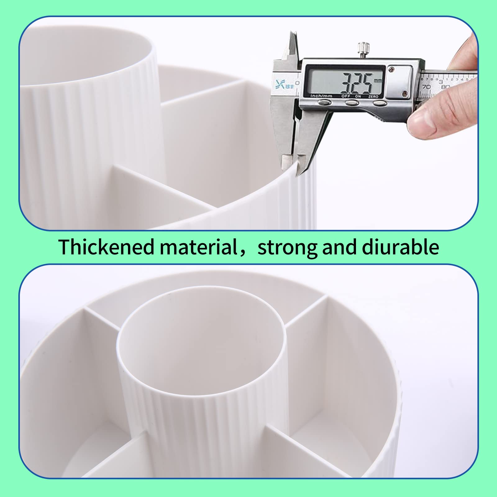360° Rotating Makeup Organizer - Cosmetic Brush Holder & Jewelry Storage for Dressing Table, Bathroom, Bedroom | Perfect for Lipstick, Perfume, Stationery & Beauty Tools Organization