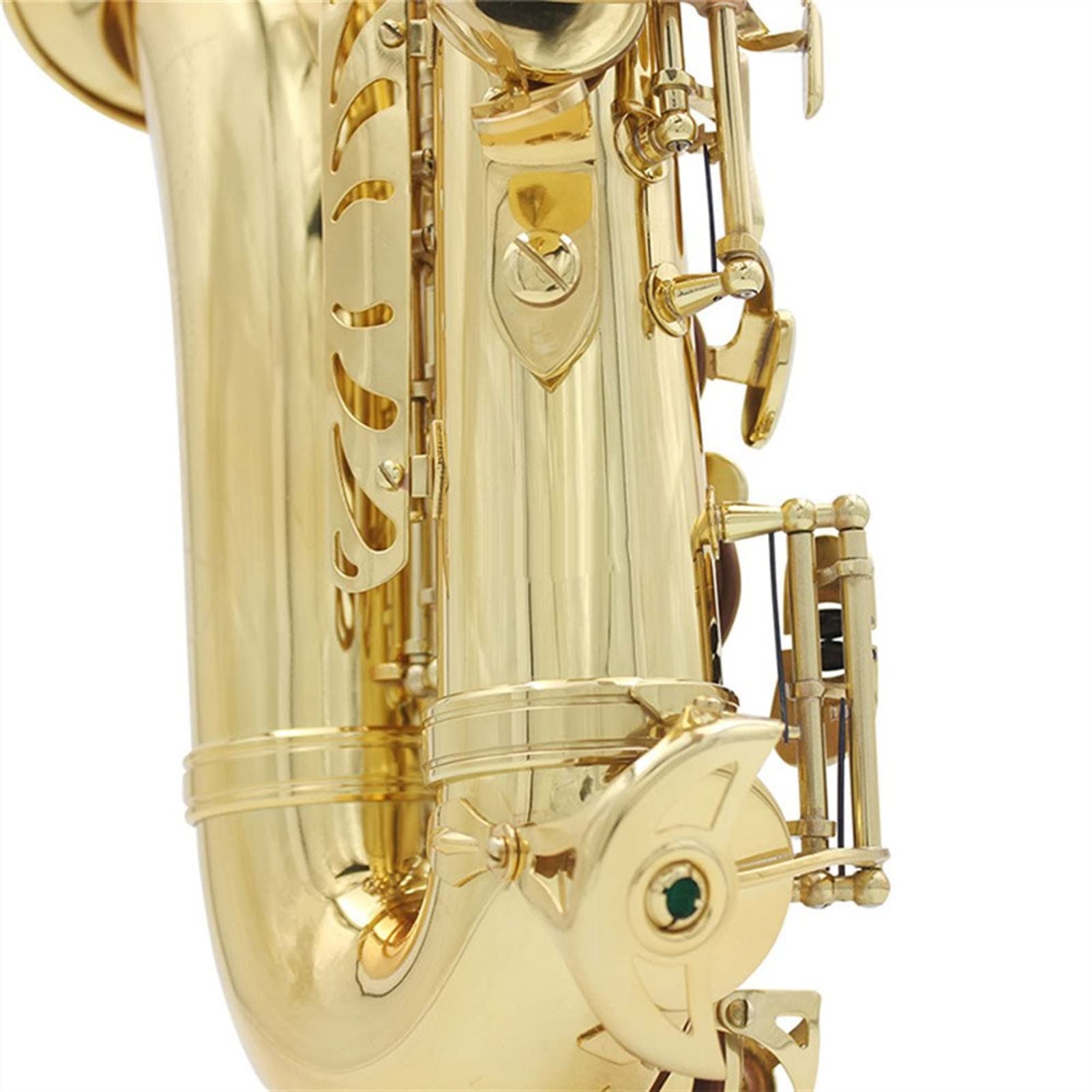 EB Alto Saxophone for Beginners - Brass Gold Lacquer E Flat Sax Woodwind Instrument with Case, Gloves & Cleaning Kit | Perfect for School Bands, Jazz Ensembles & Music Practice