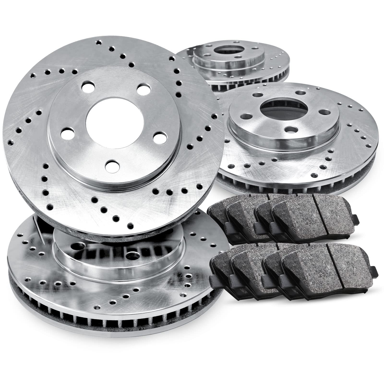 R1 Concepts Premium Front & Rear Brake Kit - Ceramic Brake Pads & Rotors for 2004 Pontiac GTO | High-Performance Braking System for Street & Track Use