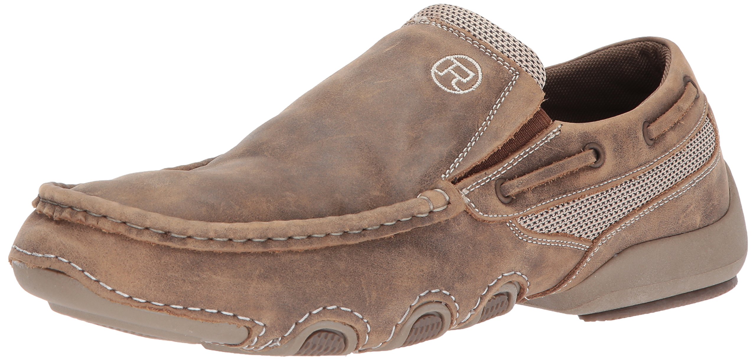 ROPER Men's Slip-On Casual Shoes - Comfortable Brown Loafers for Walking & Travel - Size 10.5 D (Medium Width) - Perfect for Office, Driving & Everyday Wear