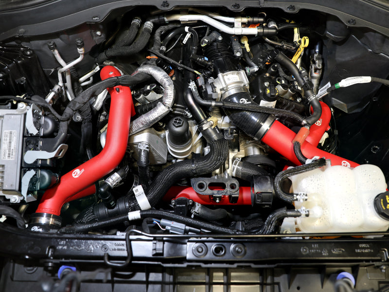 aFe 20 23 Ford Explorer ST V6 3.0L (Twin Turbo) BladeRunner Aluminum Hot & Cold Charge Pipe Kit - Red | Performance Upgrade for Turbocharged Engines | Perfect for Street Racing & Off-Road Adventures