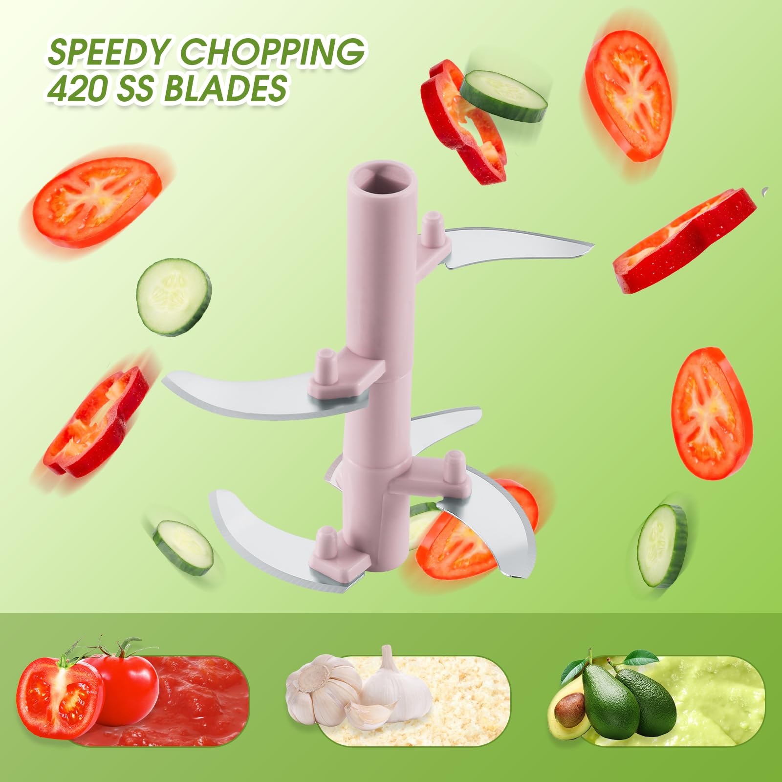 Premium Manual Food Chopper - 900ML Vegetable Cutter for Onions, Garlic, Herbs & Veggies - Kitchen Dicer Grinder with Container - Perfect for Meal Prep, Salads & Cooking