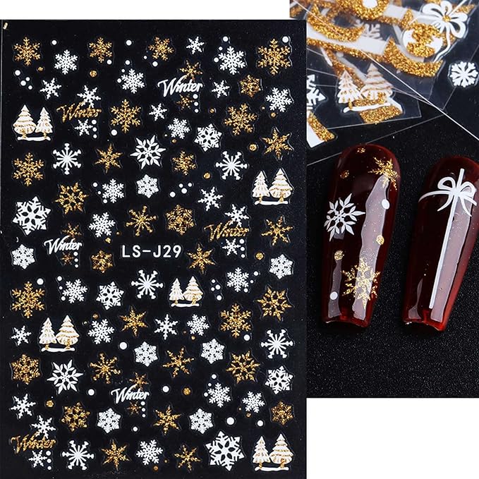 BE GOLD Christmas Stickers - Holiday Decorative Vinyl Stickers for Scrapbooking, Gift Wrapping & DIY Crafts - Perfect for Xmas Cards, Party Decorations and Winter Seasonal Projects
