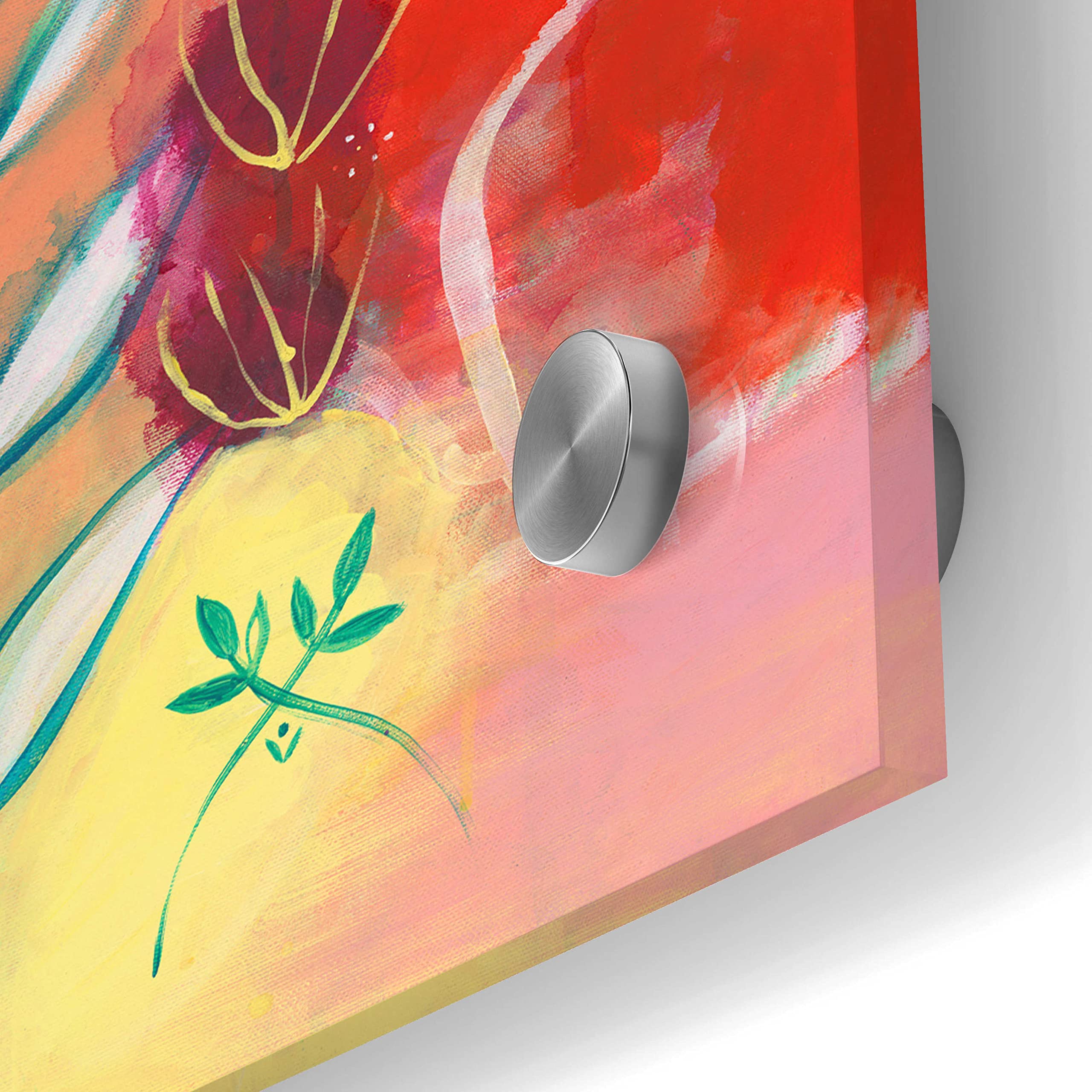 Sensuality by Corina Capri - 24x24 Inch Modern Acrylic Glass Wall Art - Vibrant Abstract Painting for Living Room, Bedroom & Office Decor
