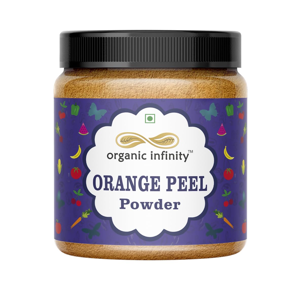 Organic Infinity Pure Sun-Dried Orange Peel Powder for Skin & Hair Care - 100% Natural, Fresh Santra Chilka Powder (100g) | Brightens Skin, Reduces Acne & Promotes Hair Growth - Perfect for DIY Face Masks, Scrubs & Hair Treatments