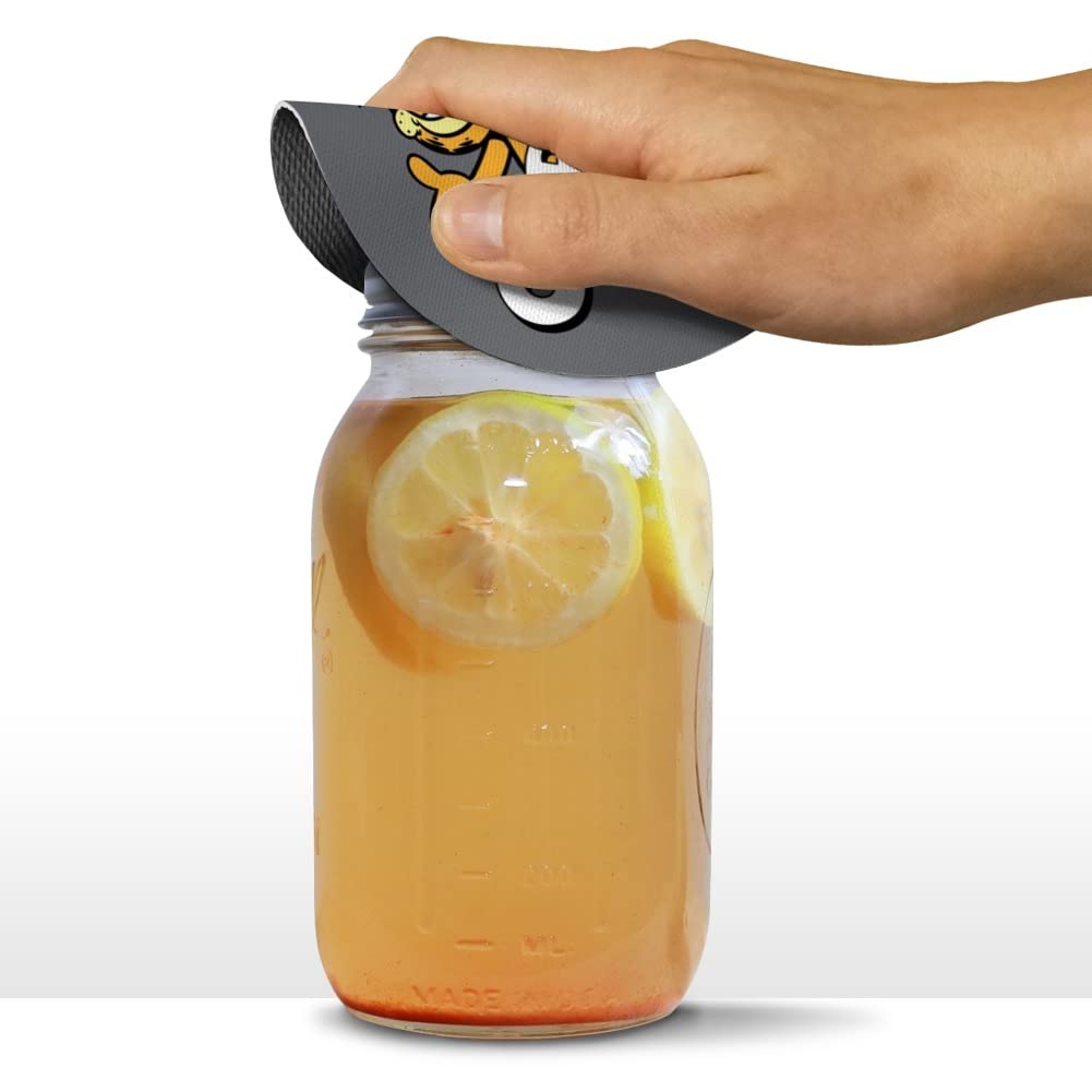 Garfield Logo Round Rubber Non-Slip Jar Gripper Lid Opener - Easy Open Kitchen Tool for Stubborn Lids, Perfect for Seniors & Arthritis Sufferers - Use for Pickles, Jams, Sauces & More