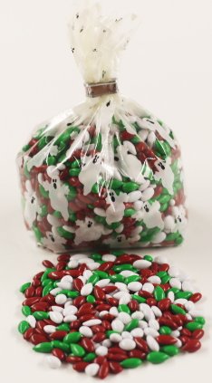 Scott's Cakes Christmas Mix Chocolate Covered Sunflower Seeds - 8 oz Resealable Ghost Bag - Perfect for Holiday Gifts, Party Favors & Snacking