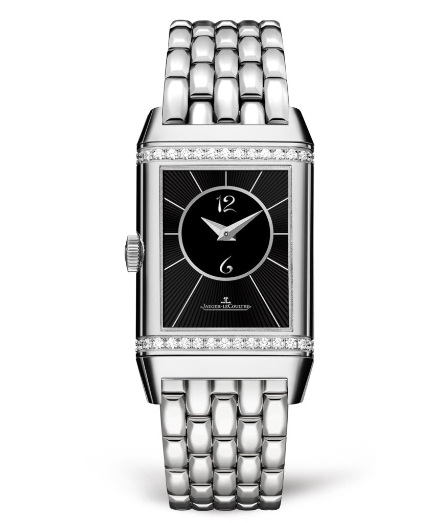 Jaeger-LeCoultre Reverso Classic Duetto Stainless Steel & Diamond Ladies Watch - Luxury Swiss Timepiece for Women, Perfect for Gala Events & Business Meetings