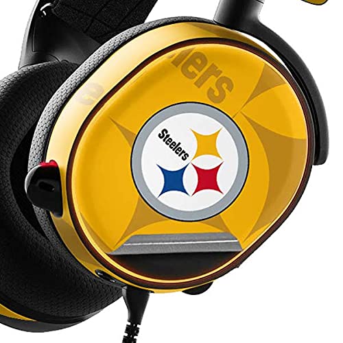 Official NFL Pittsburgh Steelers Double Vision Decal Skin for SteelSeries Arctis 3 Gaming Headset - Compatible Protective Vinyl Wrap for Gamers & Sports Fans - Perfect for Gaming Setup, PC Accessories & Headphone Customization