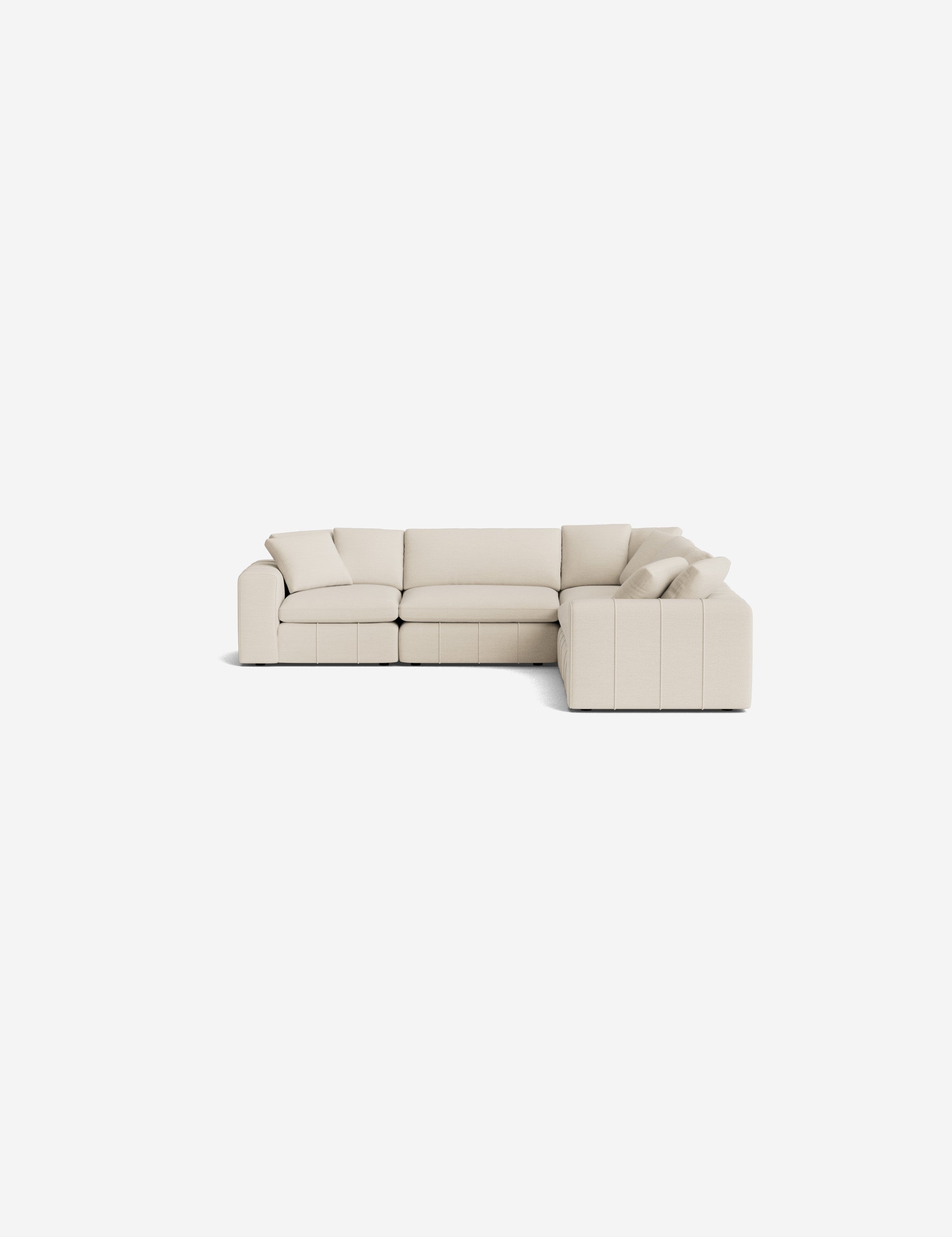 Capella Modular Corner Sectional Sofa - Modern L-Shaped Couch for Living Room, Home Theater & Lounge Areas | Customizable Comfortable Furniture