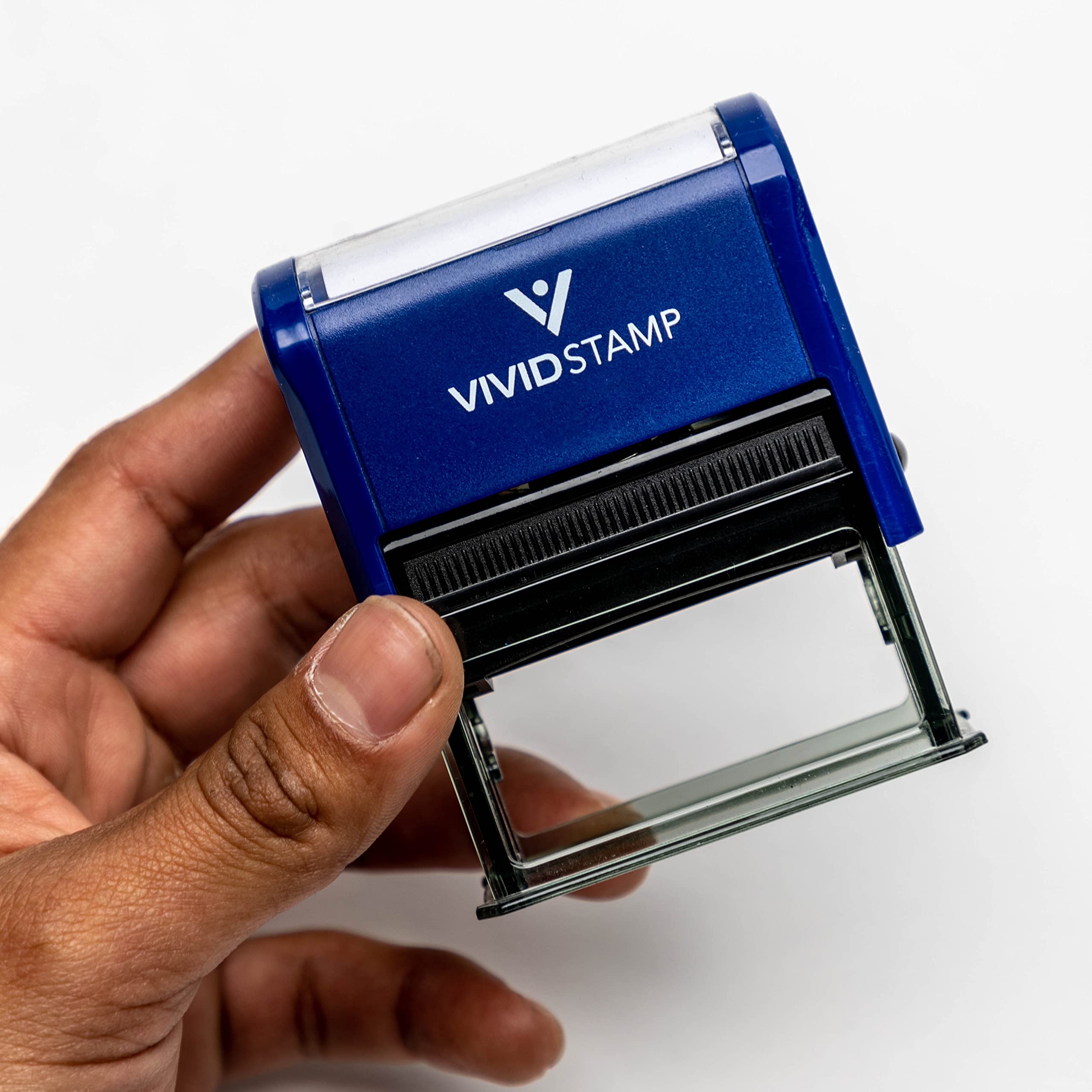 Self Inking Rubber Stamp with Blue Ink - Large Office Warranty Stamp for Documents, Contracts & Certificates | Perfect for Business, Legal & Administrative Use