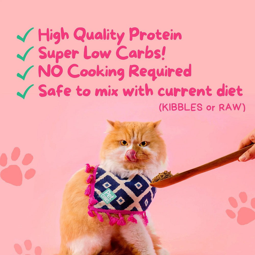 Premium Frozen Human-Grade Gently Cooked Chicken Cat Food for Adult Cats - High Protein Meal for Indoor & Outdoor Felines