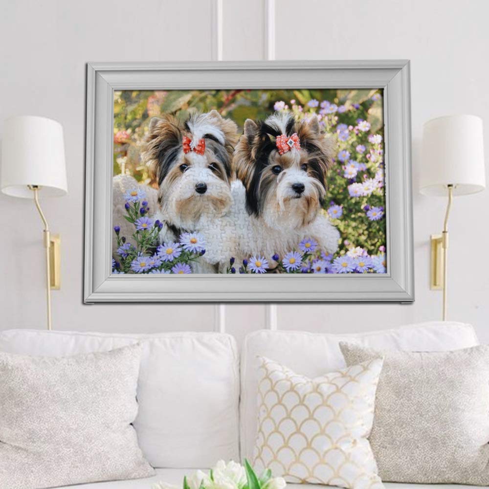 Vantaso 1000 Piece Jigsaw Puzzle for Adults and Kids Ages 10+ - Yorkshire Terriers Dog Puzzle Game for Family Fun, Stress Relief & Home Decor