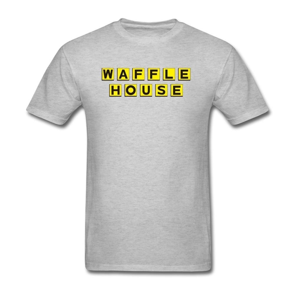 **SUNRAIN Men's Waffle House Logo Graphic T-Shirt - Casual Short Sleeve Tee for Everyday Wear & Outings**