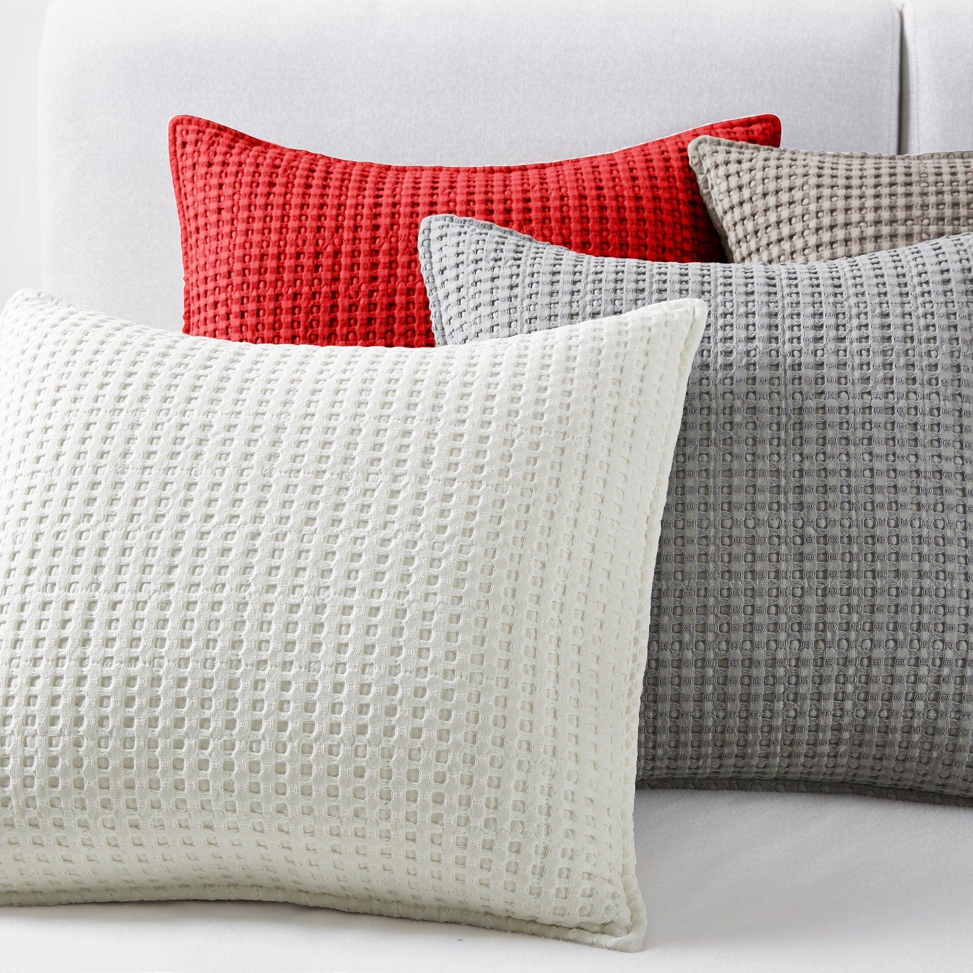 Mills Waffle Square Pillow - Soft & Stylish Decorative Throw Pillow for Couch, Bed, Sofa - Perfect for Living Room, Bedroom & Home Decor
